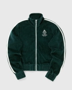 Sporty & Rich Crown Tennis Elio Velour Track Jacket Green Women