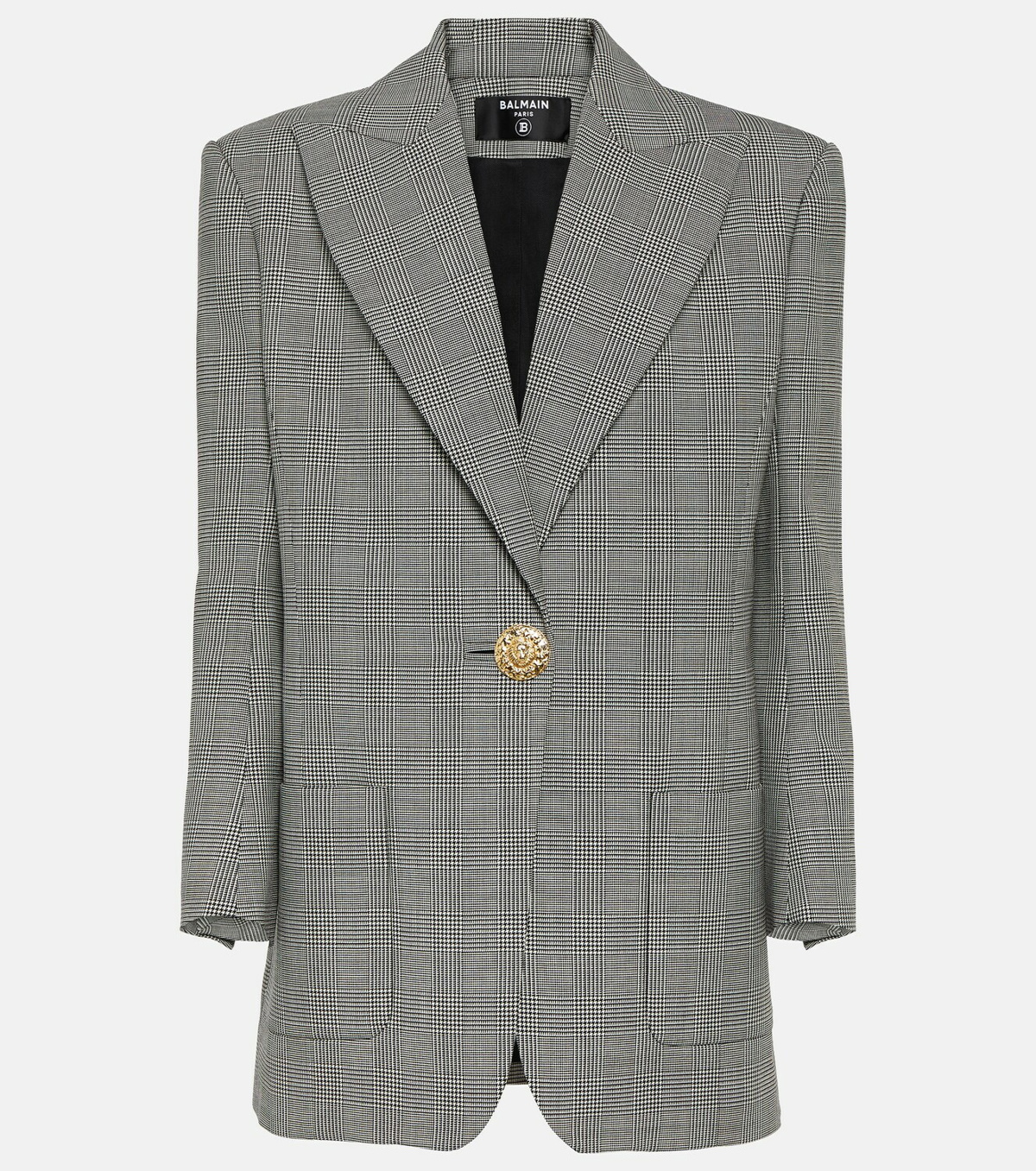 BALMAIN: blazer in tweed - White  Balmain blazer AF1SI207XE36 online at