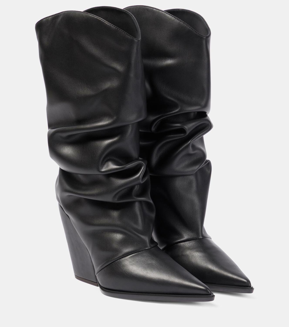 Alexandre Vauthier Faux leather knee-high boots