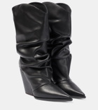 Alexandre Vauthier Faux leather knee-high boots