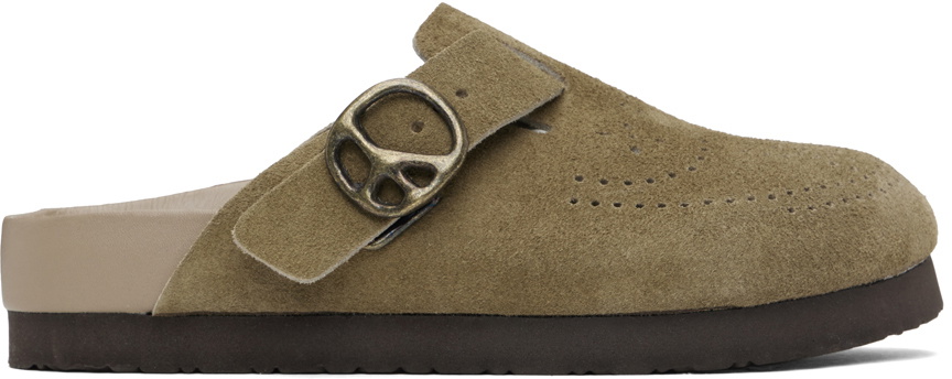 NEEDLES Taupe Suede Clogs Needles