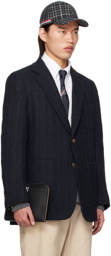 Thom Browne Navy Unstructured Blazer