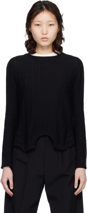 Photo: MM6 Maison Margiela Black Upside Down Sweater