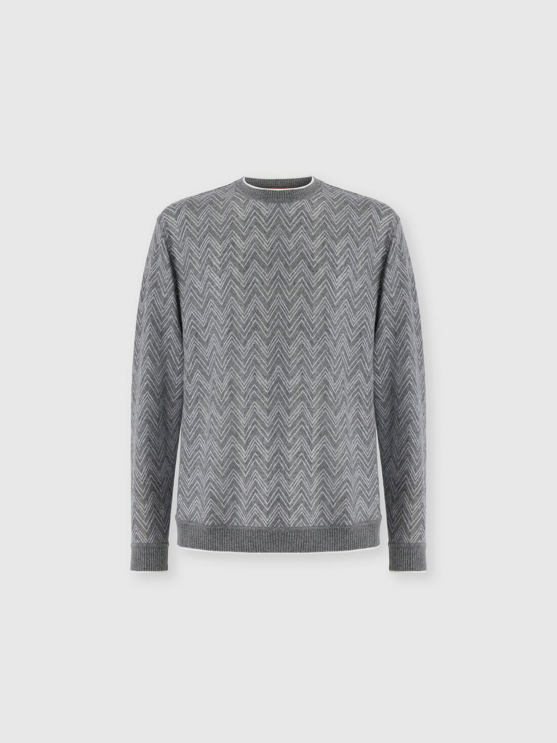 Missoni - Long-sleeve cashmere zig zag sweater, Men, Grey