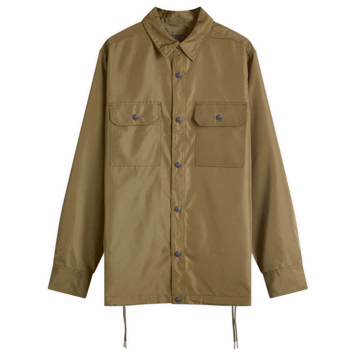 Photo: Taion Men's Military Overshirt in Dark Olive