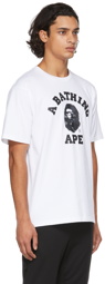 BAPE White & Black ABC Camo College T-Shirt