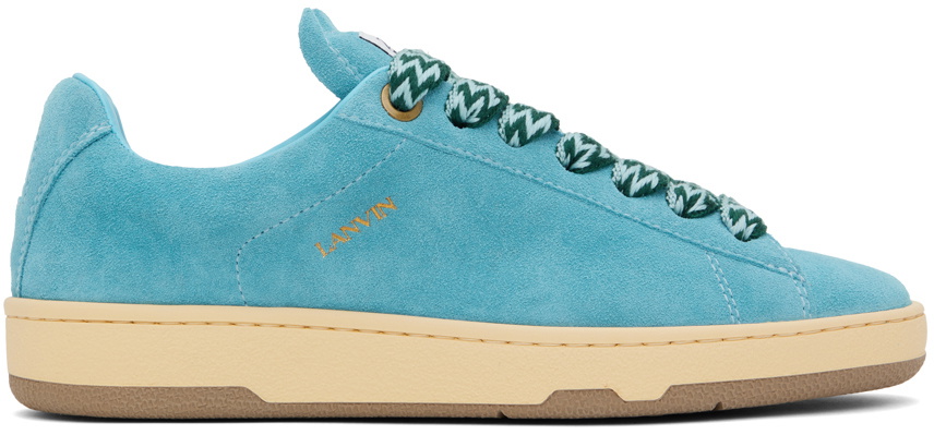 Lanvin Blue Suede Curb Lite Sneakers Lanvin