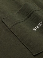 WTAPS - Blank Logo-Embroidered Cotton-Jersey T-Shirt - Green
