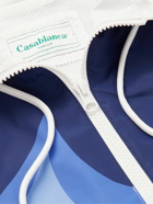 Casablanca - Casa Wave Striped Logo-Print Shell Track Jacket - Blue