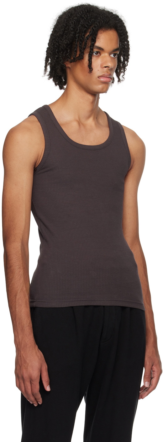 Seventh Brown Square Neck Tank Top