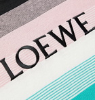 Loewe - Logo-Embroidered Striped Cotton-Jersey T-Shirt - Multi