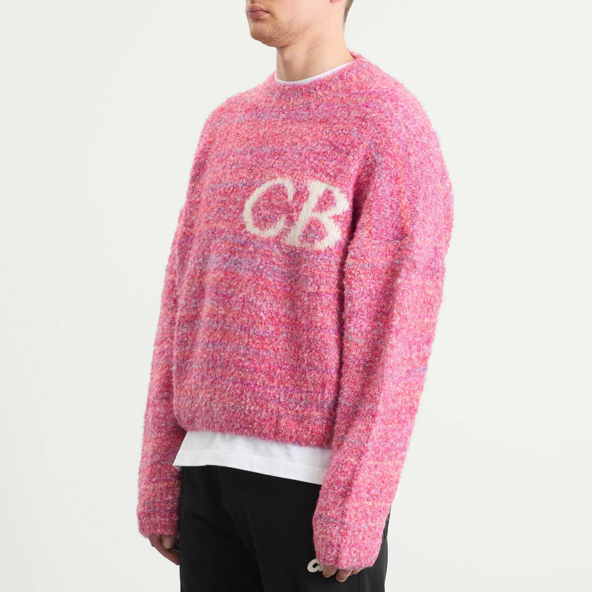 Cole Buxton Men's Boucle Logo Sweatshirt in Pink