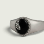Serge DeNimes Men's Onyx Serpent Ring in Silver
