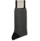 TOM FORD - Herringbone Cotton Socks - Gray