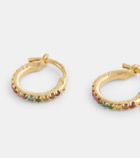 Ileana Makri 18kt gold hoop earrings with diamonds and stones