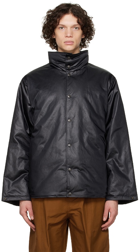 Photo: South2 West8 Black Banded Collar Down Jacket