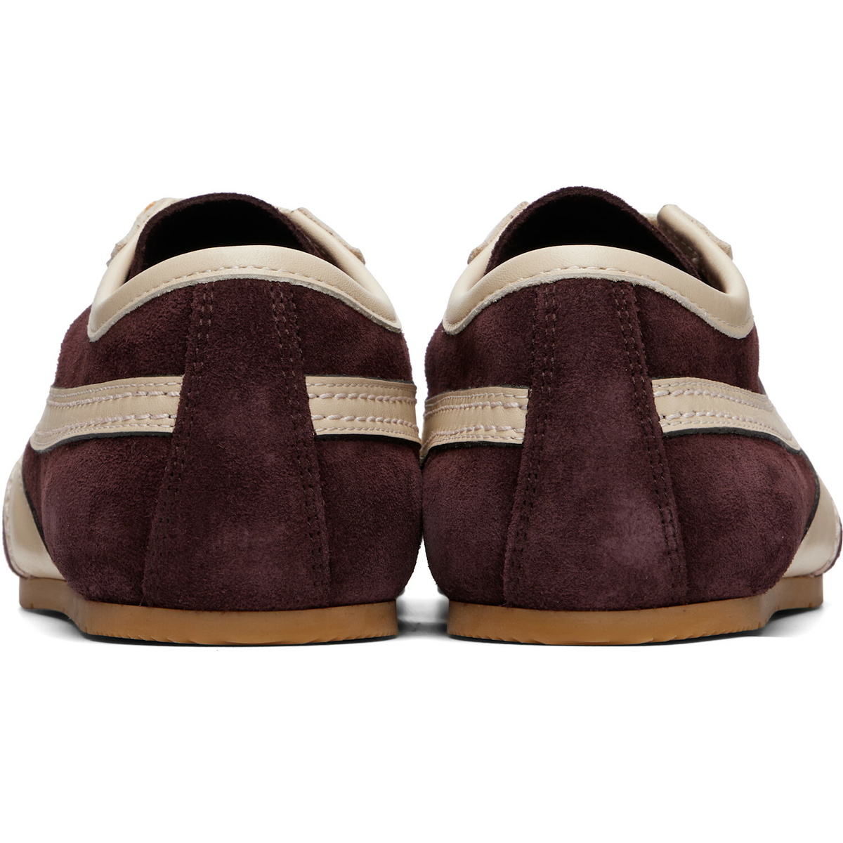 Dries Van Noten Burgundy Suede Sneakers