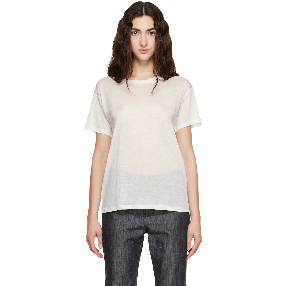Baserange White Loose T-shirt
