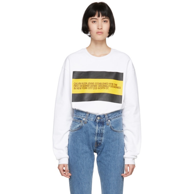 Photo: Calvin Klein Jeans Est. 1978 White Est. 1978 Patch Sweatshirt