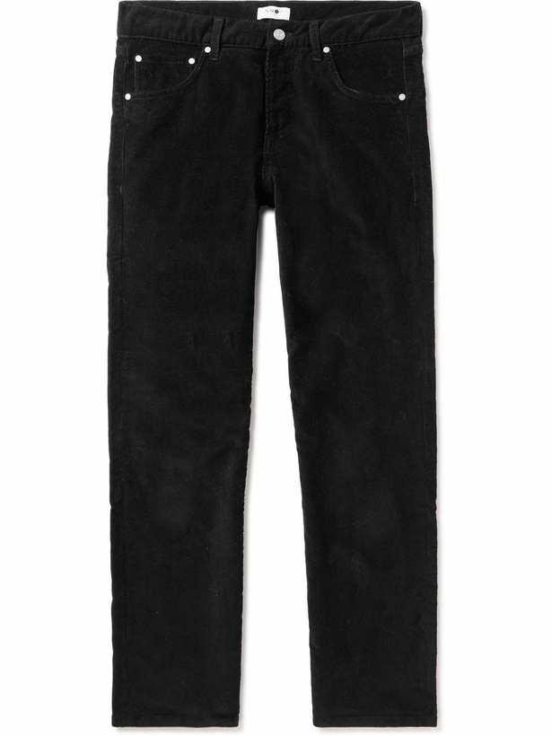 Photo: NN07 - Sonny 1726 Straight-Leg Cotton-Blend Corduroy Trousers - Black