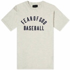 Fear Of God Men's Baseball T-Shirt in Cream Heather/Navy