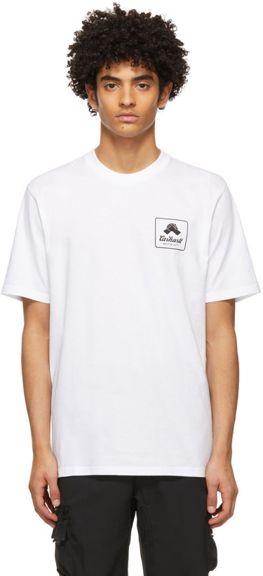 Photo: Carhartt Work In Progress White Peace State T-Shirt