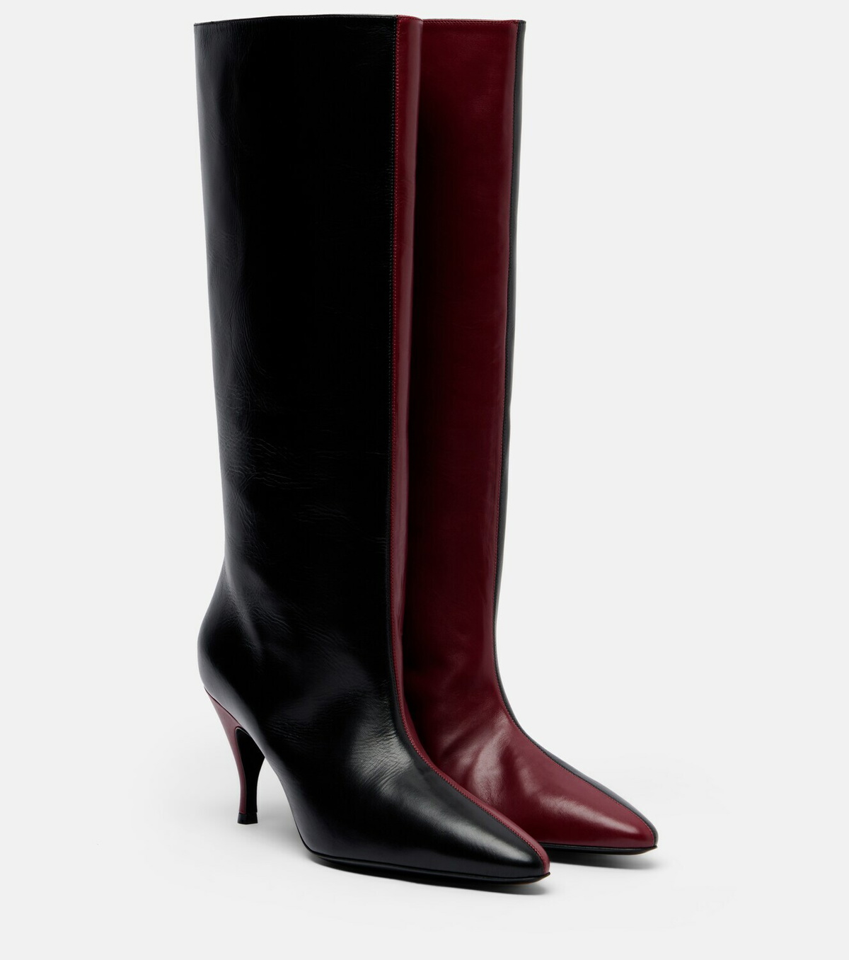 Herbert Levine Two Faced leather knee-high boots