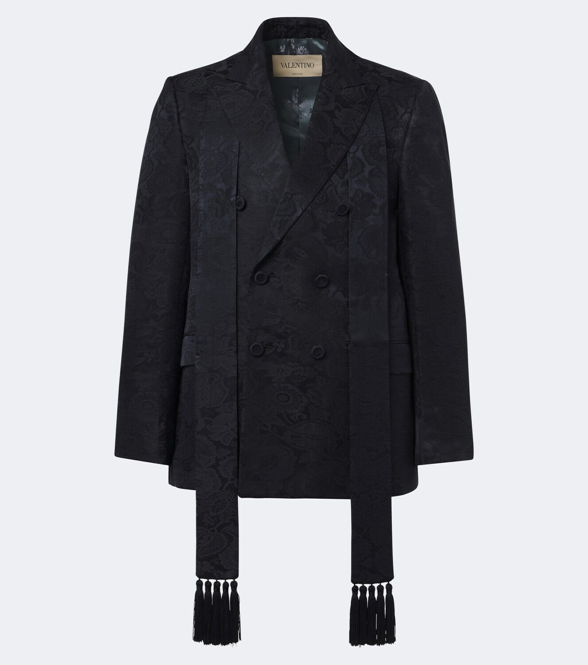 Valentino Floral jacquard linen and silk blazer