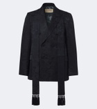 Valentino Floral jacquard linen and silk blazer