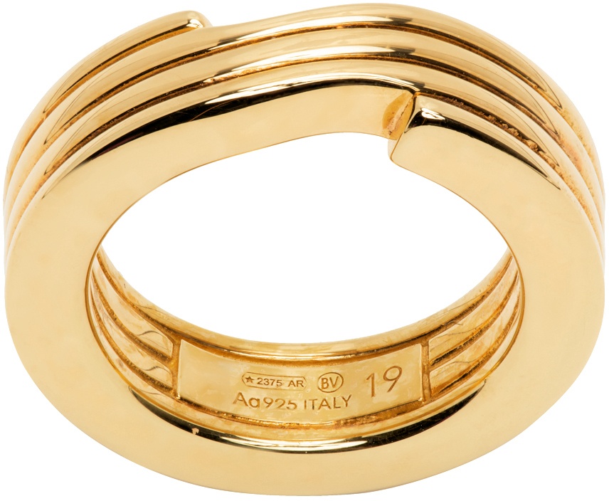 Bottega Veneta Gold Key Chain Ring