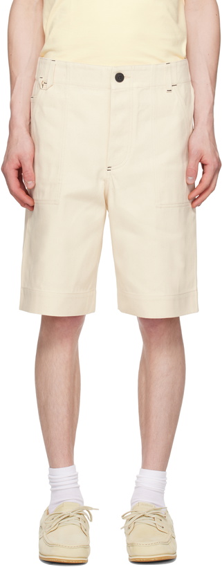 Photo: JACQUEMUS Beige La Croisière 'The de-Nîmes' Denim Shorts