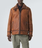 Brunello Cucinelli Shearling-lined leather jacket