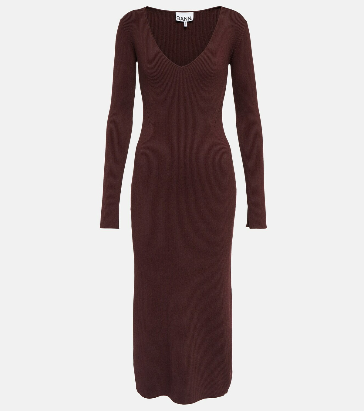 Ganni - Ribbed-knit midi dress