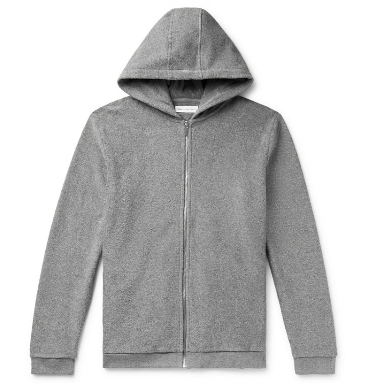 Photo: Hamilton and Hare - Cotton-Terry Zip-Up Hoodie - Gray