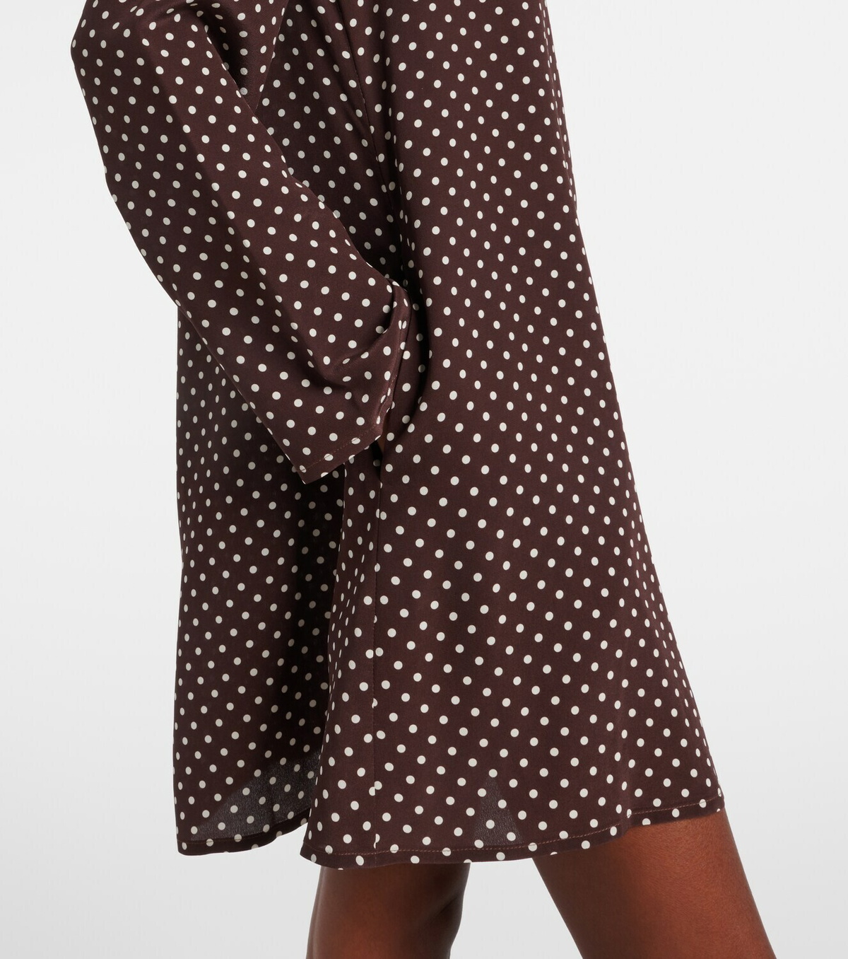 Asceno Larissa polka-dot silk crêpe minidress