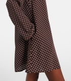 Asceno Larissa polka-dot silk crêpe minidress