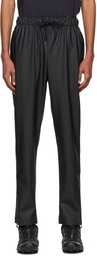 RAINS Black Polyester Slim Lounge Pants