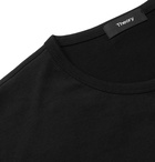 Theory - Precise Slim-Fit Mercerised Cotton-Jersey T-Shirt - Black