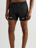 Off-White - Short-Length Printed Swim Shorts - Black