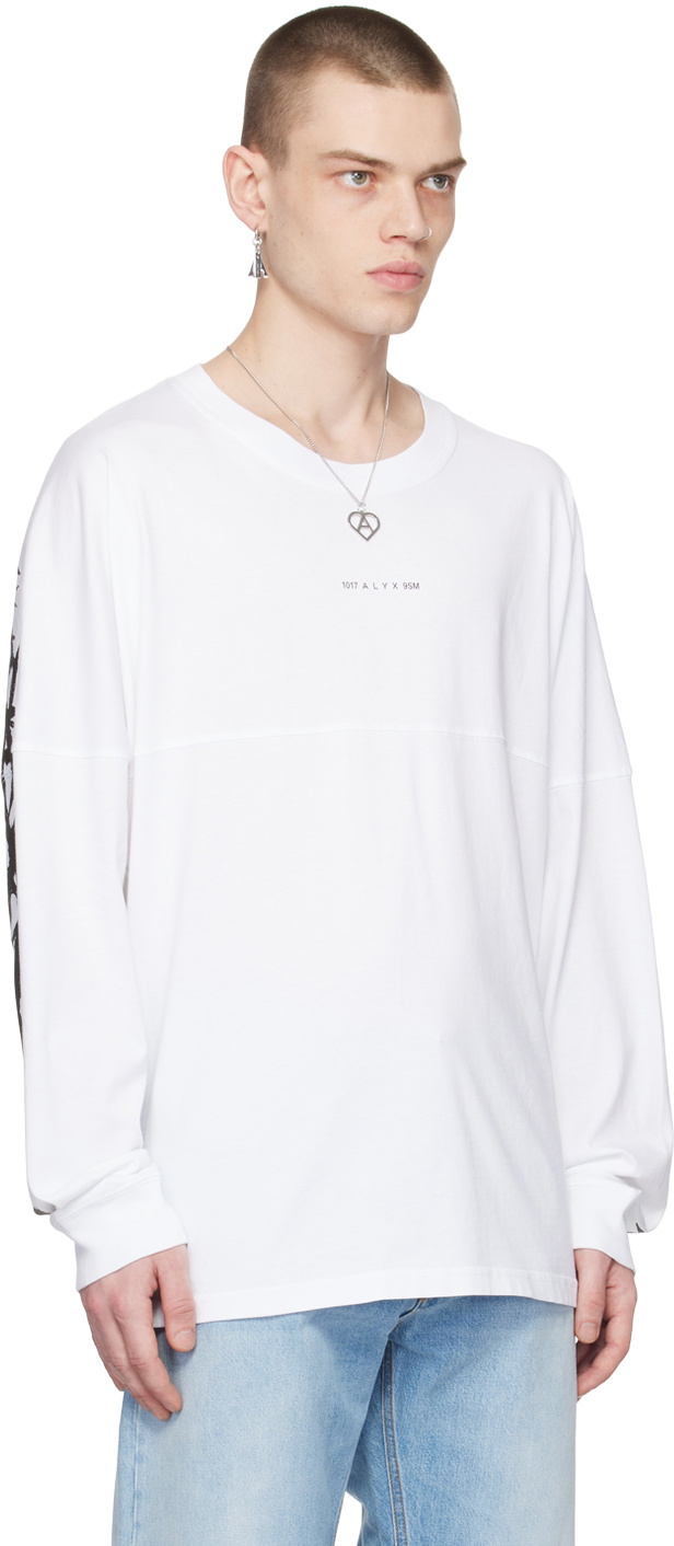 1017 ALYX 9SM White Oversized Long Sleeve T-Shirt