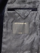 Favourbrook - Nehru Cotton-Velvet Tuxedo Jacket - Blue