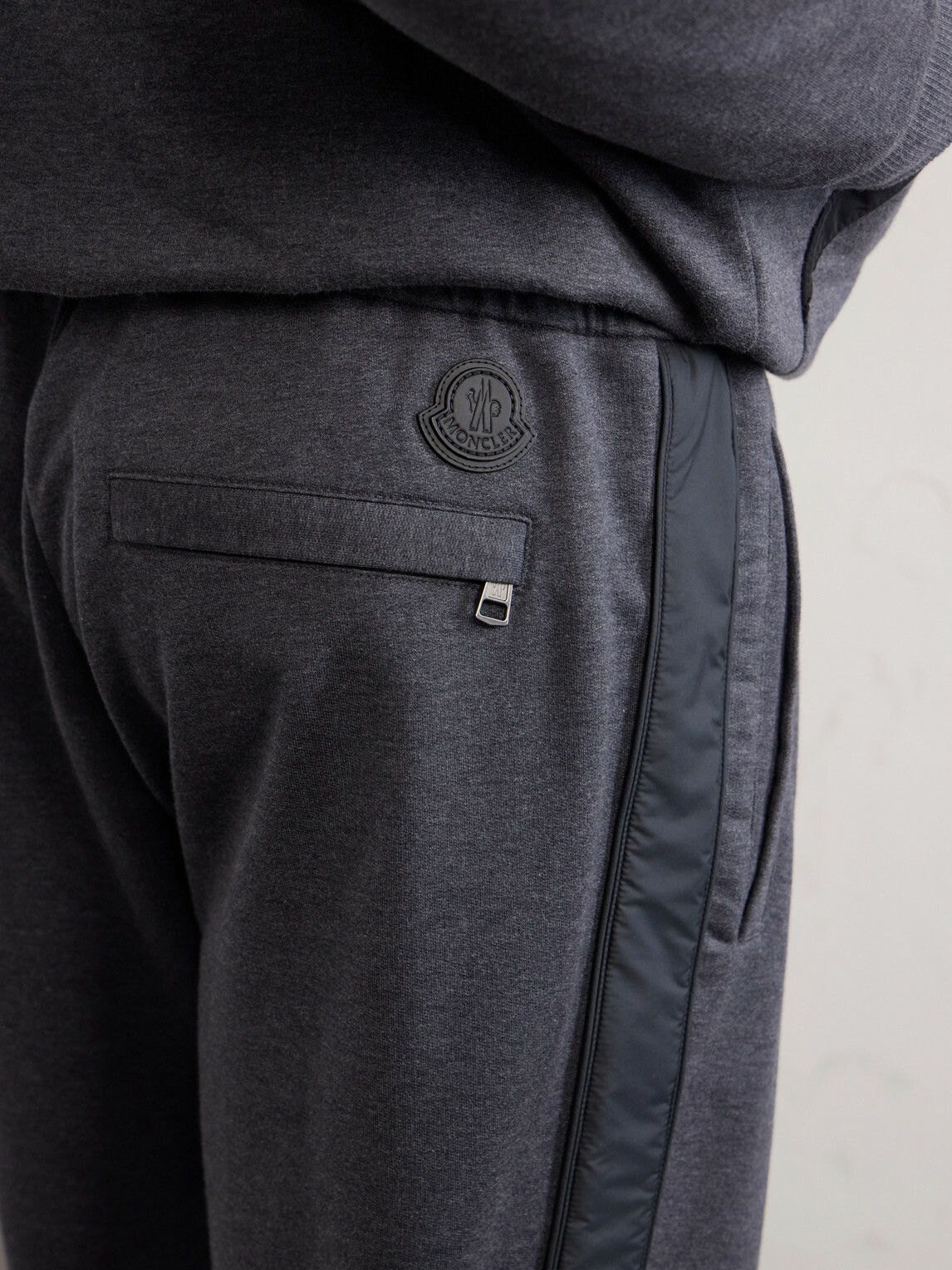 Moncler - Straight-Leg Striped Cotton Sweatpants - Gray