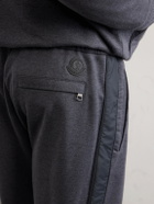 Moncler - Straight-Leg Striped Cotton Sweatpants - Gray
