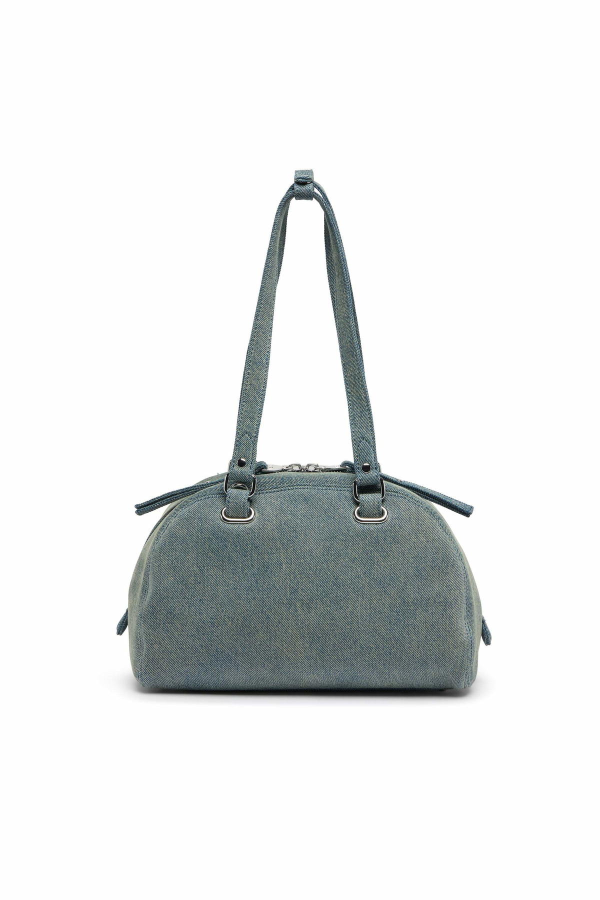 Diesel 1DR Dome-Shoulder bag in denim with Oval D logo - Shoulder Bags - Unisex - Blue