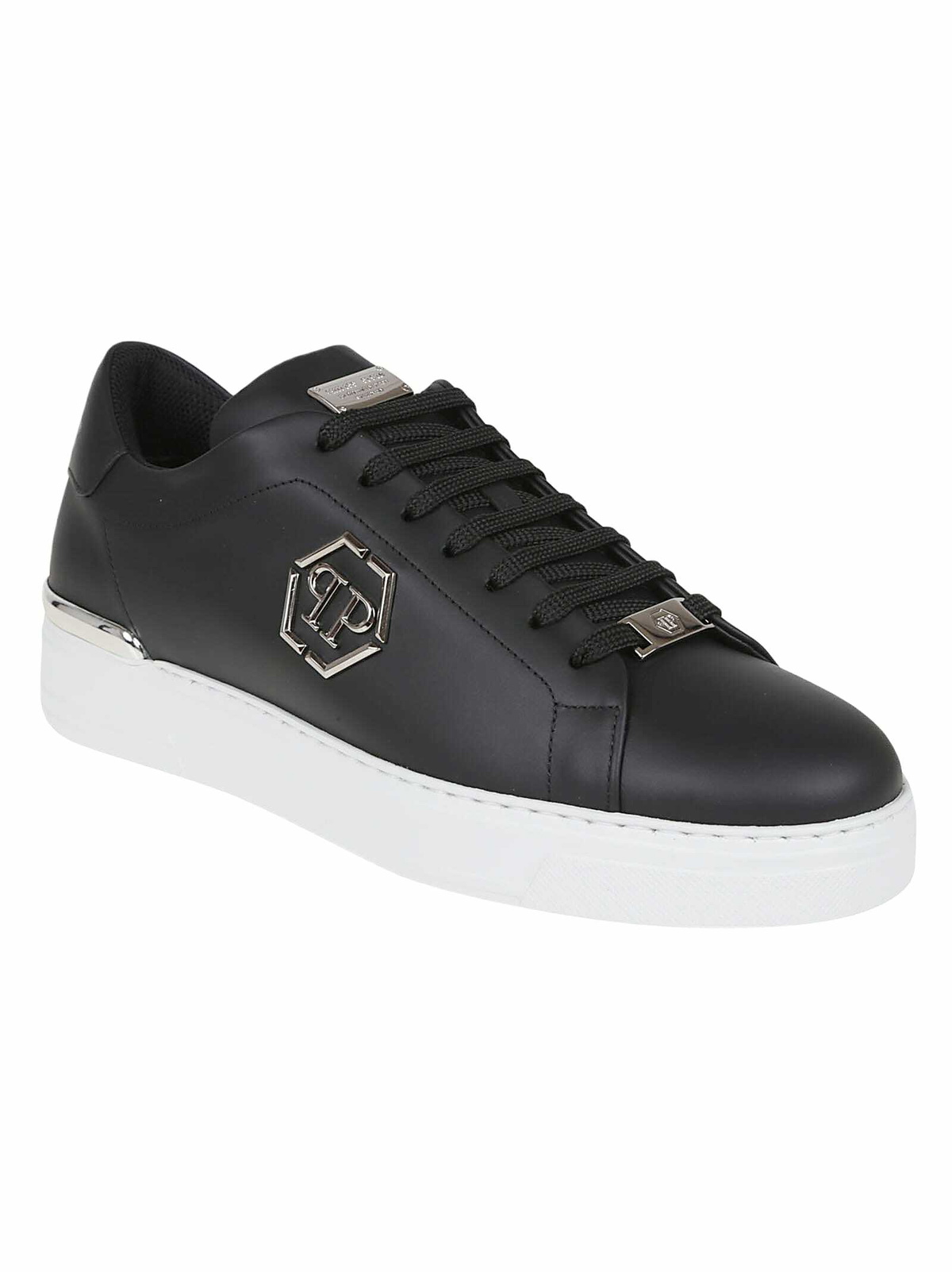 Philipp Plein Leather Lo-top Sneaker Hexagon