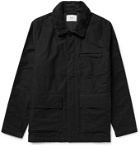 Folk - Alber Fleece-Trimmed Cotton Jacket - Black