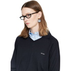 Miu Miu Eyewear Black Slim Cateye Glasses