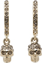McQueen Gold Skull Mini Creole Hoop Earrings
