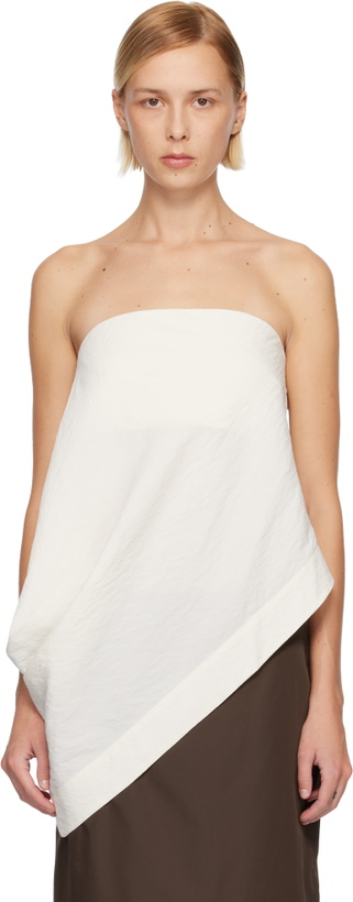 Photo: St. Agni Off-White Cloud Asymm Drape Top