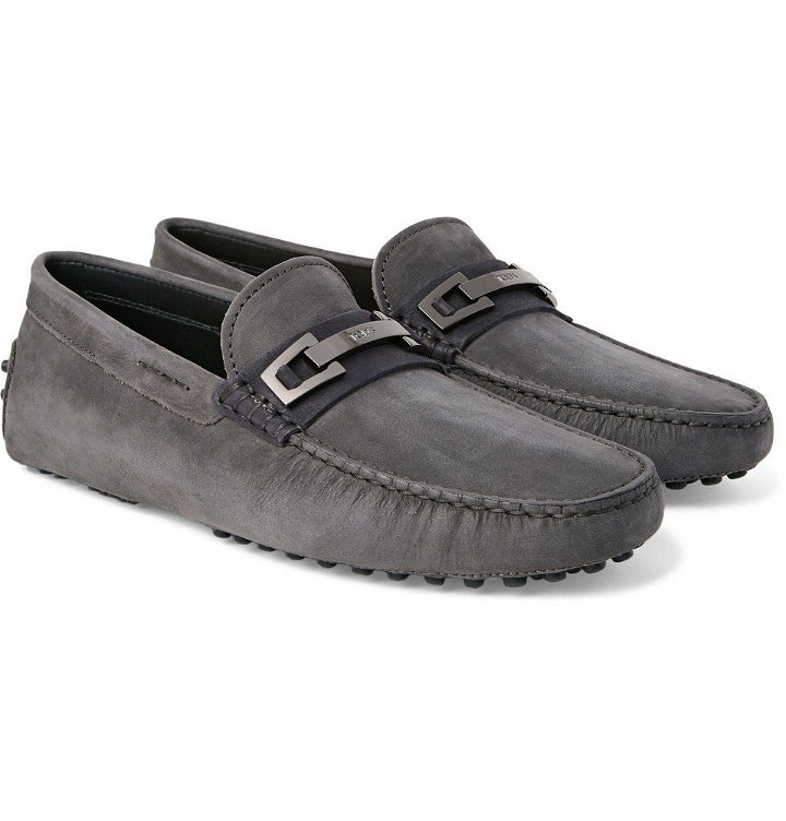 Photo: Tod's - Gommino Nubuck Driving Shoes - Men - Anthracite